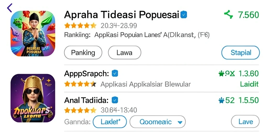 Screenshot berbagai tema slot yang tersedia.