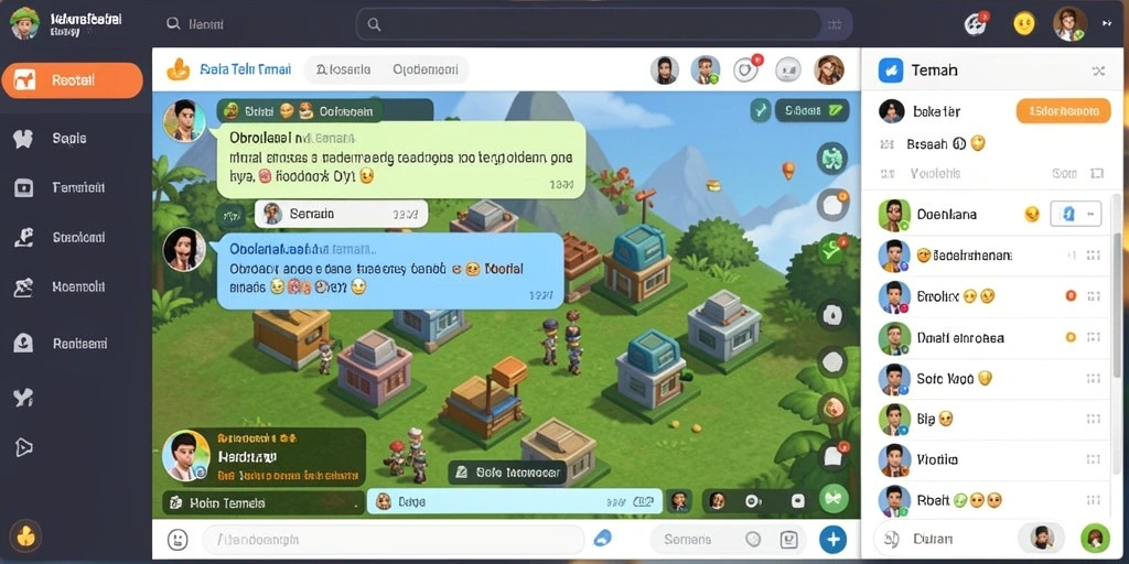 Screenshot interaksi pengguna menunjukkan keseruan dalam permainan.