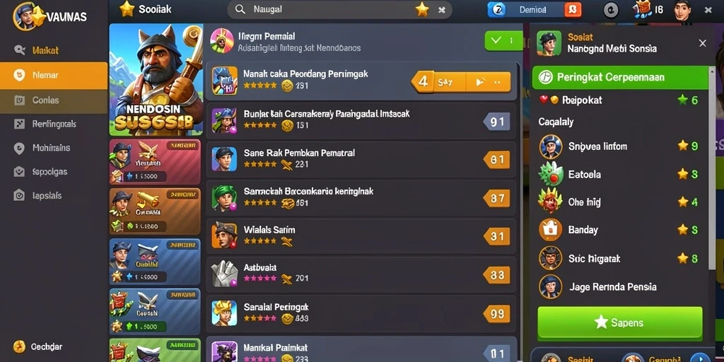 Leaderboard untuk bersaing dengan pemain lain.